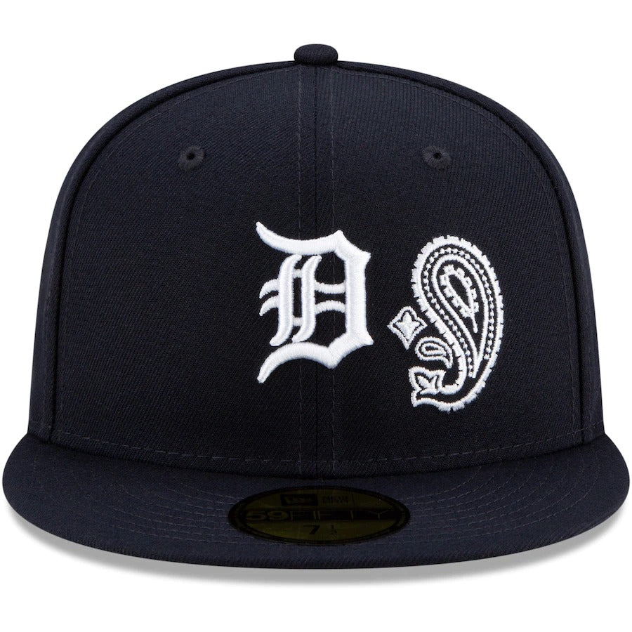 New Era Navy Detroit Tigers Patchwork Undervisor 59FIFTY Fitted Hat