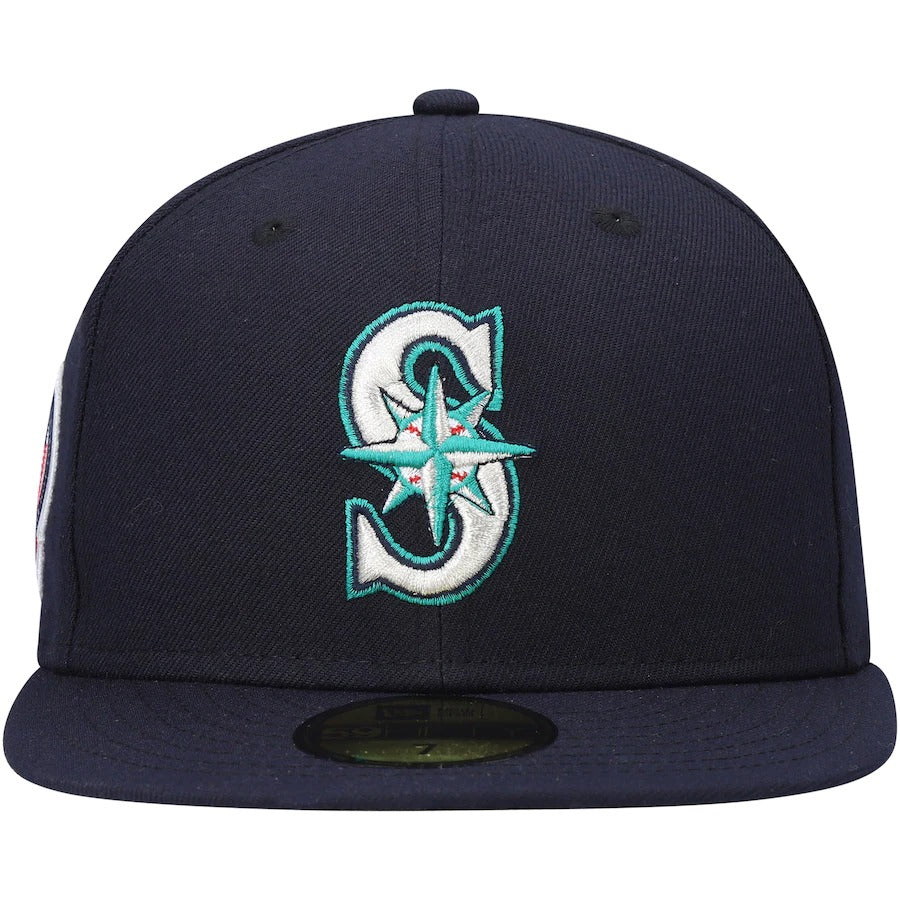New Era Seattle Mariners Navy 9/11 Memorial Side Patch 59FIFTY Fitted Hat