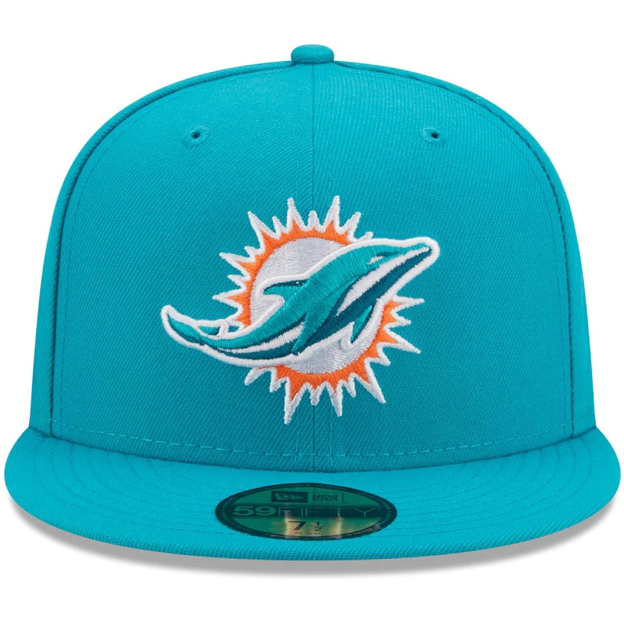 New Era Aqua Miami Dolphins Field Patch 59FIFTY Fitted Hat