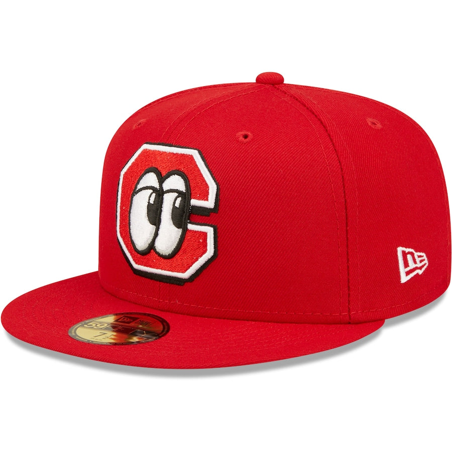 New Era Chattanooga Lookouts Red Home Logo Authentic Collection 59FIFTY Fitted Hat