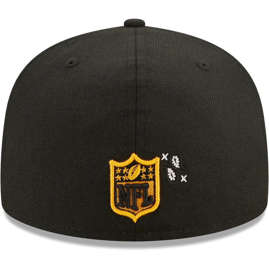 New Era Pittsburgh Steelers Black Bandana 59FIFTY Fitted Hat
