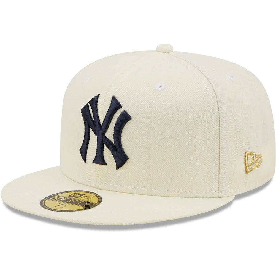 New Era New York Yankees Cream 1958 World Series Chrome Alternate Undervisor 59FIFTY Fitted Hat