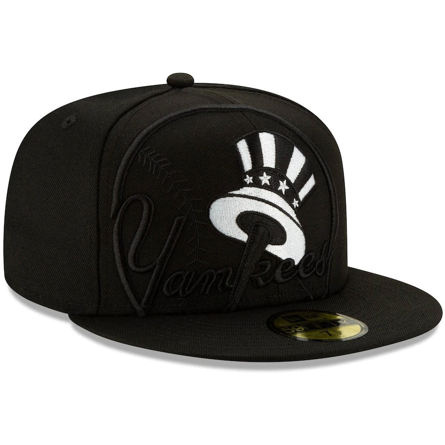 New Era Black New York Yankees Monochrome Logo Elements 59FIFTY Fitted Hat