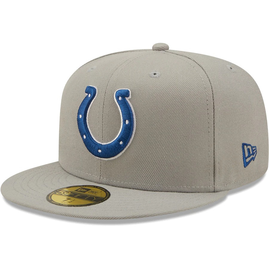New Era Indianapolis Colts Gray Team 30th Anniversary Patch 59FIFTY Fitted Hat