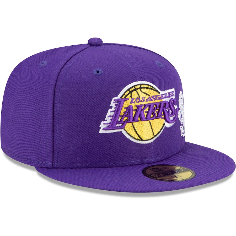 New Era Los Angeles Lakers Purple Patchwork Under 59FIFTY Fitted Hat