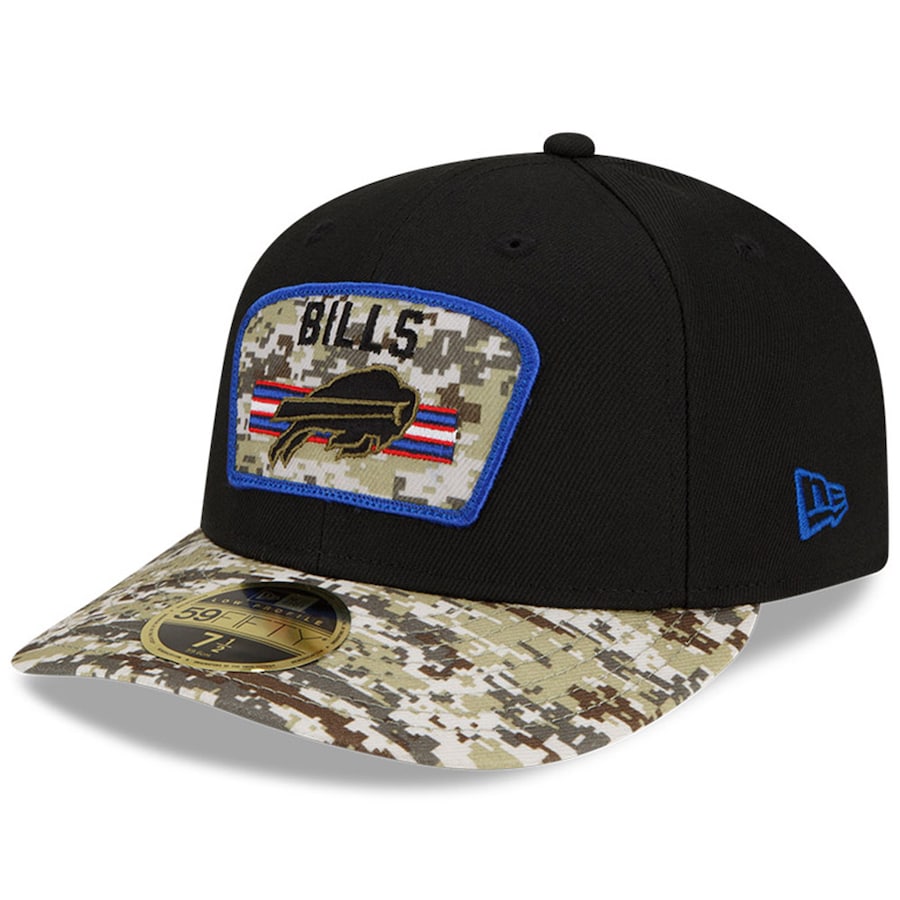 New Era Black/Camo Buffalo Bills 2021 Salute To Service Low Profile 59FIFTY Fitted Hat
