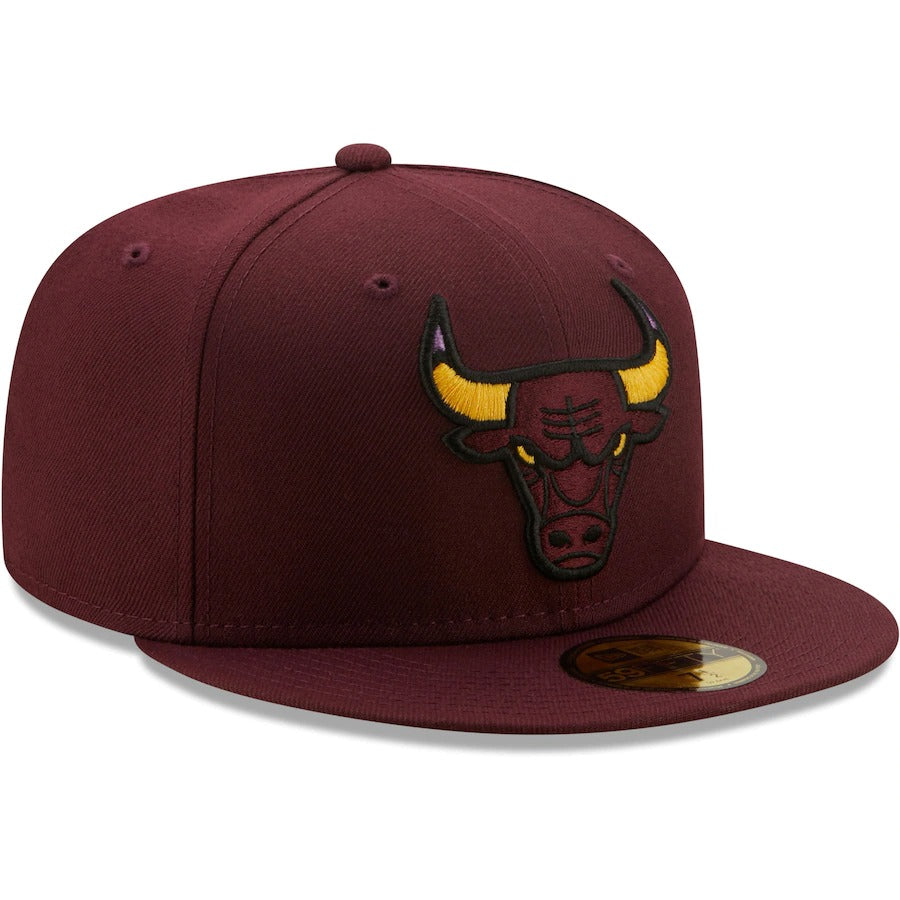 New Era Chicago Bulls Maroon Color Pack 59FIFTY Fitted Hat