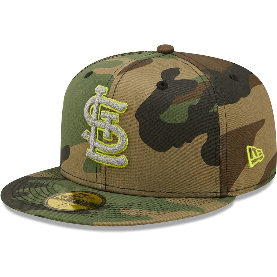 New Era St. Louis Cardinals Camo Cooperstown Collection 2011 World Series Woodland Reflective Undervisor 59FIFTY Fitted Hat