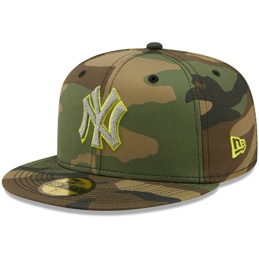 New Era Camo New York Yankees 1996 MLB World Series Woodland Reflective Undervisor 59FIFTY Fitted Hat