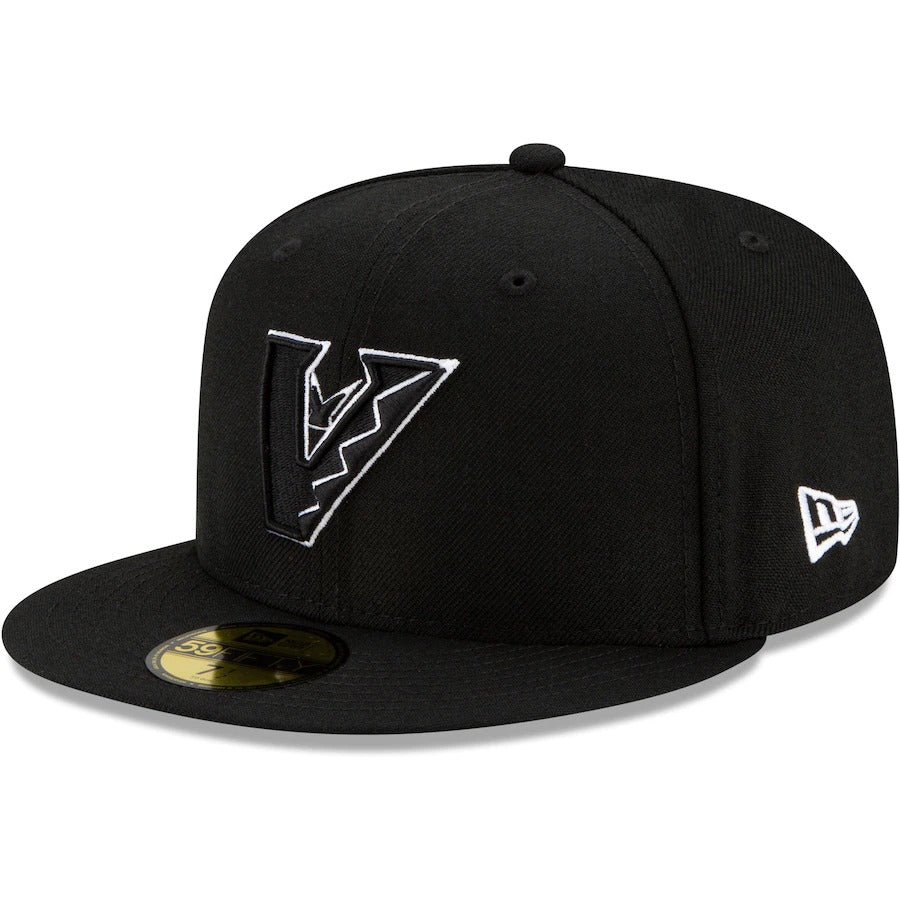 New Era Black Arizona Diamondbacks Upside Down Logo 59FIFTY Fitted Hat