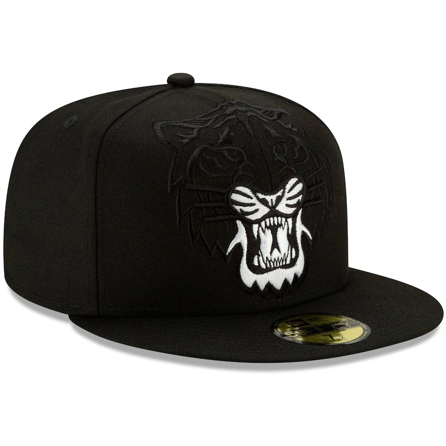 New Era Black Detroit Tigers Monochrome Logo Elements 59FIFTY Fitted Hat