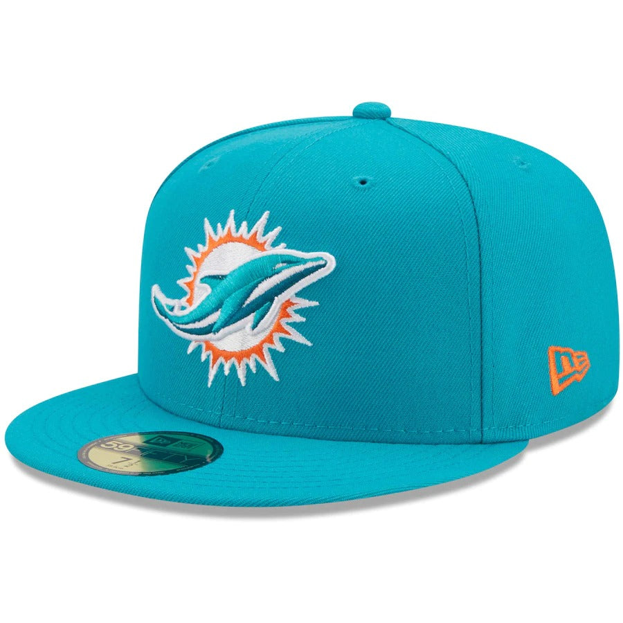 New Era Aqua Miami Dolphins Field Patch 59FIFTY Fitted Hat