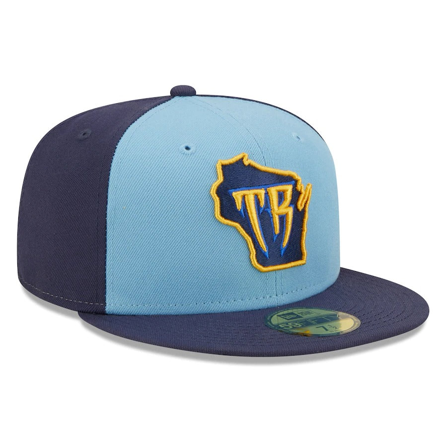 New Era Wisconsin Timber Rattlers Light Blue/Navy Theme Night 59FIFTY Fitted Hat