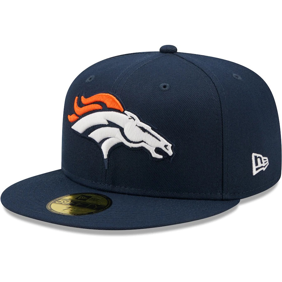New Era Navy Denver Broncos 2004 Pro Bowl Side Patch Orange Undervisor 59FIFY Fitted Hat
