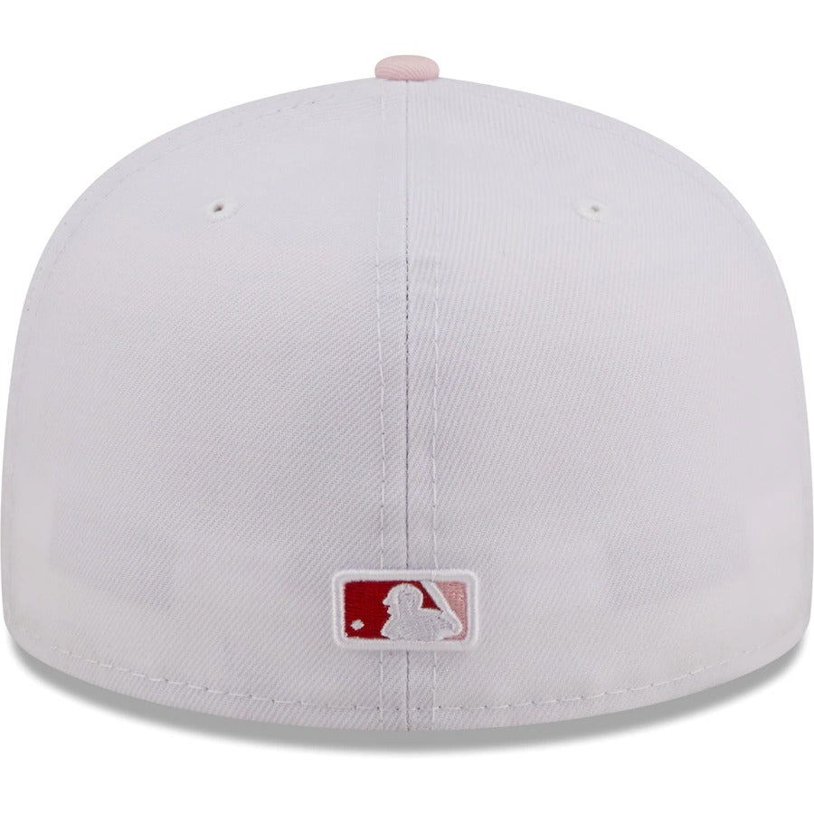 New Era San Diego Padres White/Pink Scarlet Undervisor 59FIFTY Fitted Hat
