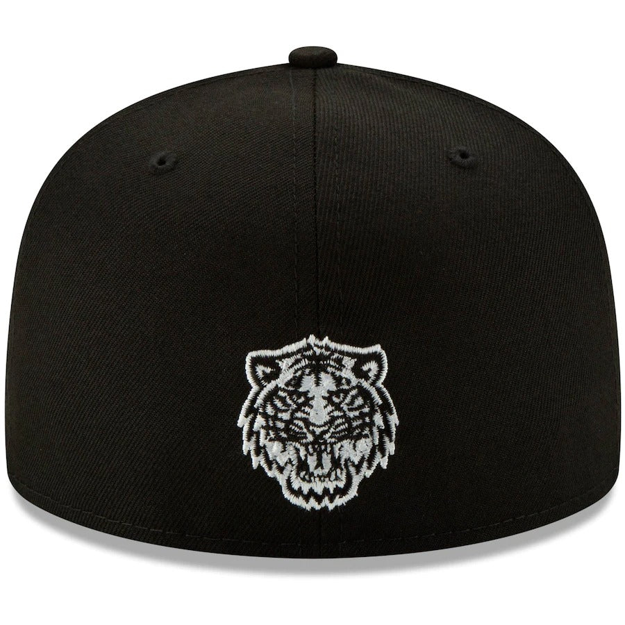 New Era Black Detroit Tigers Monochrome Logo Elements 59FIFTY Fitted Hat