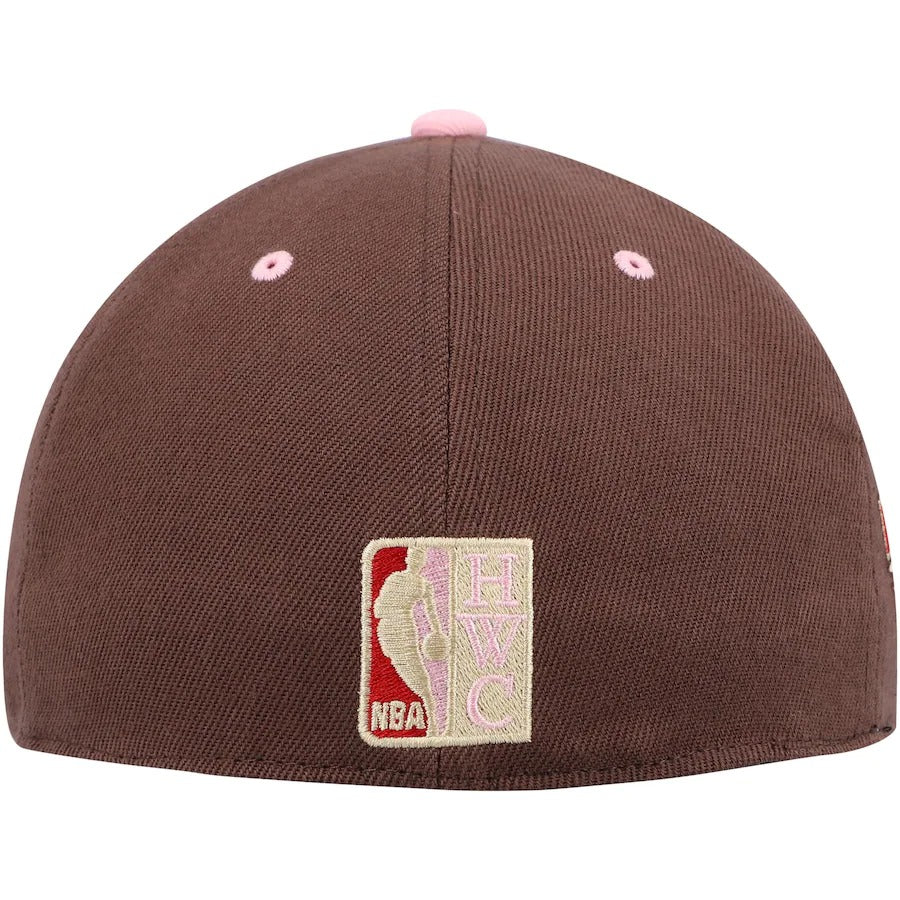 Mitchell & Ness Indiana Pacers Brown 1985 NBA All-Star Game Hardwood Classics Brown Sugar Bacon Fitted Hat