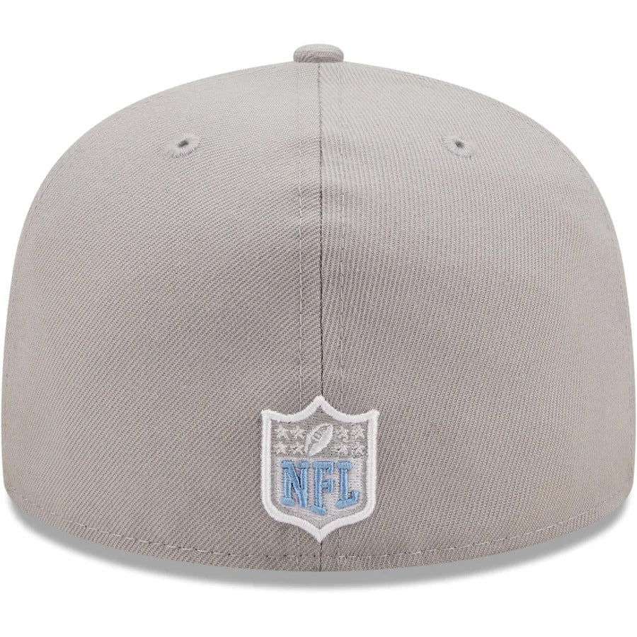 New Era New England Patriots Gray Super Bowl XLII Sky Blue Undervisor 59FIFTY Fitted Hat