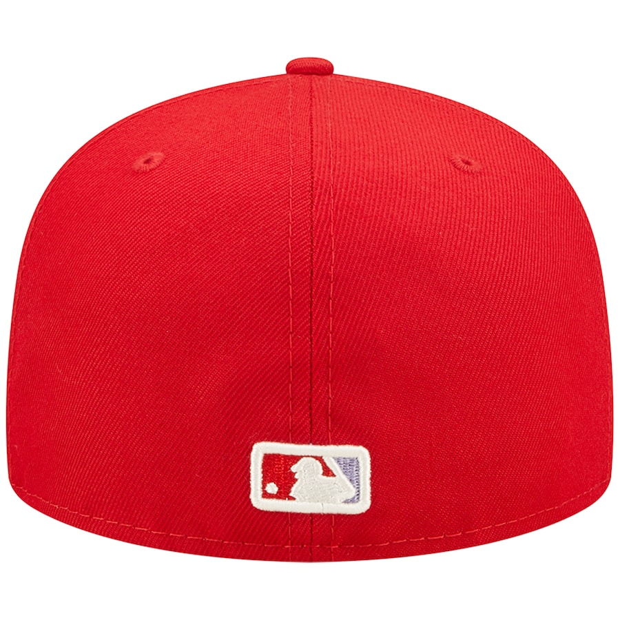 New Era Washington Nationals Red Pop Sweatband Undervisor 2019 MLB World Series Cooperstown Collection 59FIFTY Fitted Hat