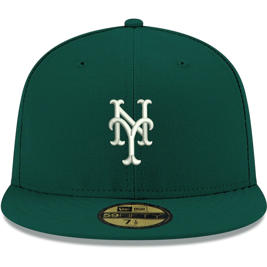 New Era New York Mets Dark Green Logo 59FIFTY Fitted Hat