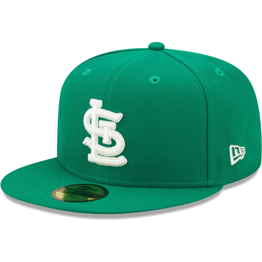 New Era St. Louis Cardinals Kelly Green Logo White 59FIFTY Fitted Hat