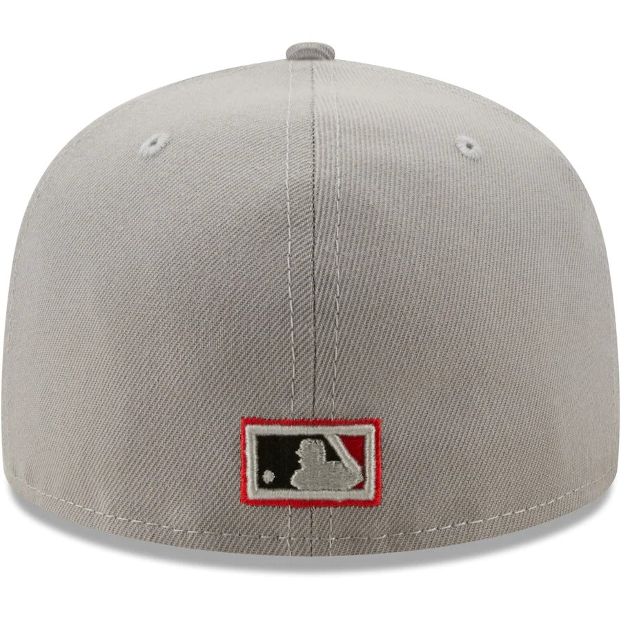 New Era Gray/Black Los Angeles Dodgers 1978 World Series Red Undervisor 59FIFTY Fitted Hat