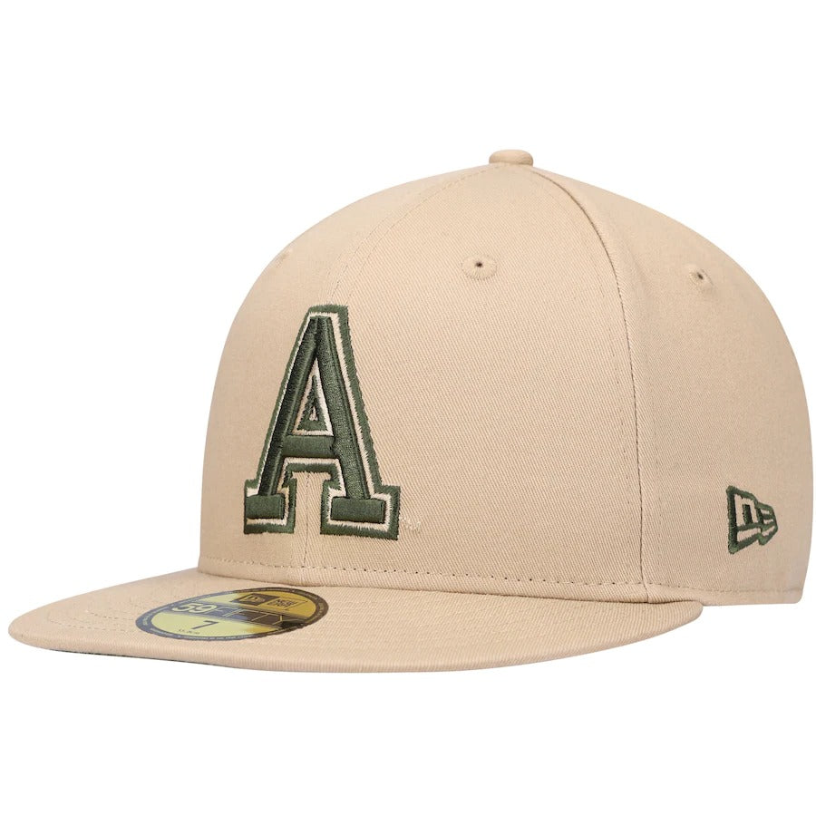 New Era Tan Army Black Knights Camel & Rifle 59FIFTY Fitted Hat