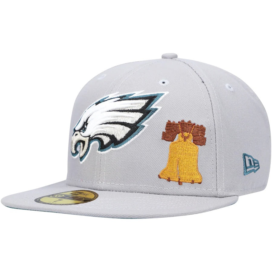 New Era Philadelphia Eagles Gray City Describe 59FIFTY Fitted Hat