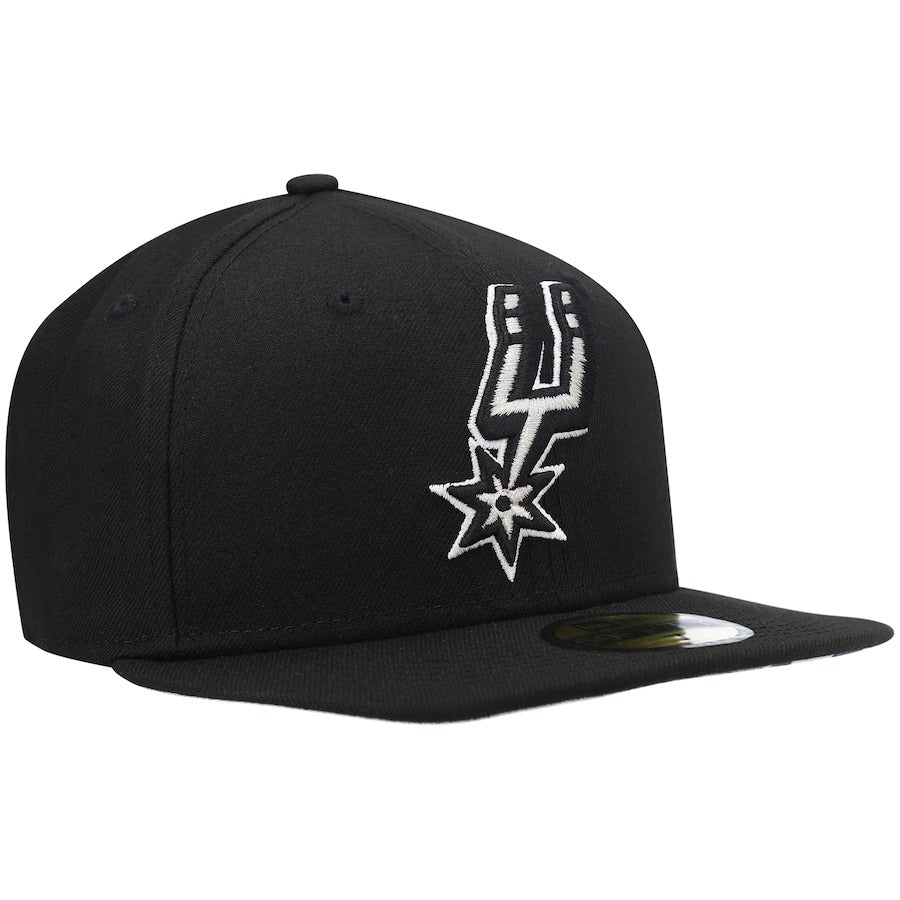 New Era San Antonio Spurs Black Team Wordmark 59FIFTY Fitted Hat