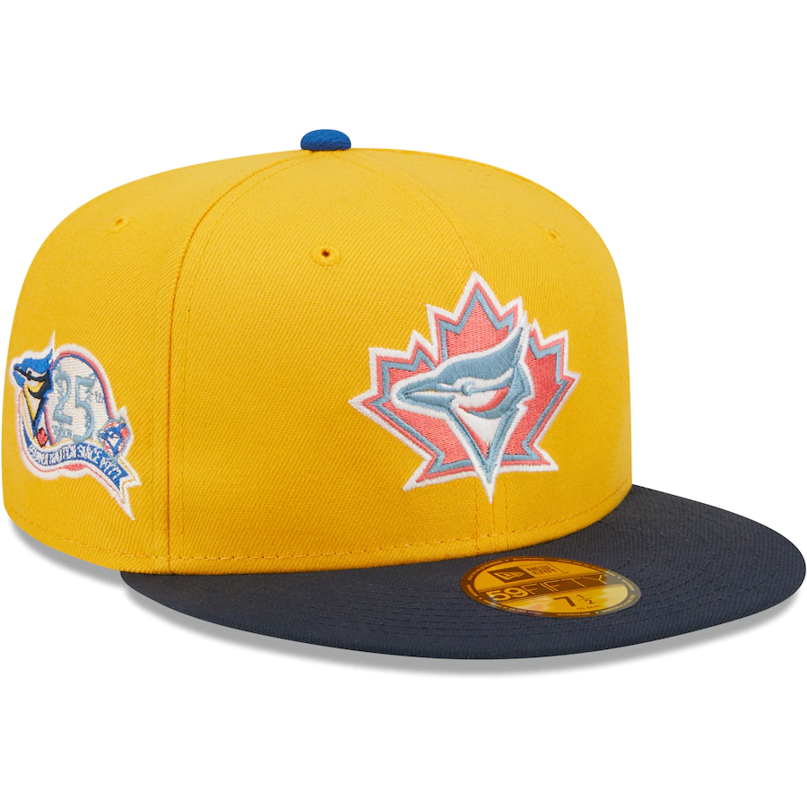 New Era Toronto Blue Jays Gold/Azure 25th Anniversary Undervisor 59FIFTY Fitted Hat