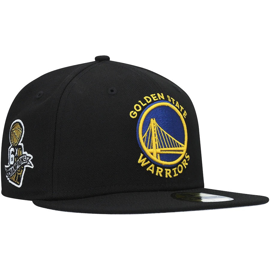 Men's New Era Royal Golden State Warriors 6x NBA Finals Champions Crown 59FIFTY - Fitted Hat