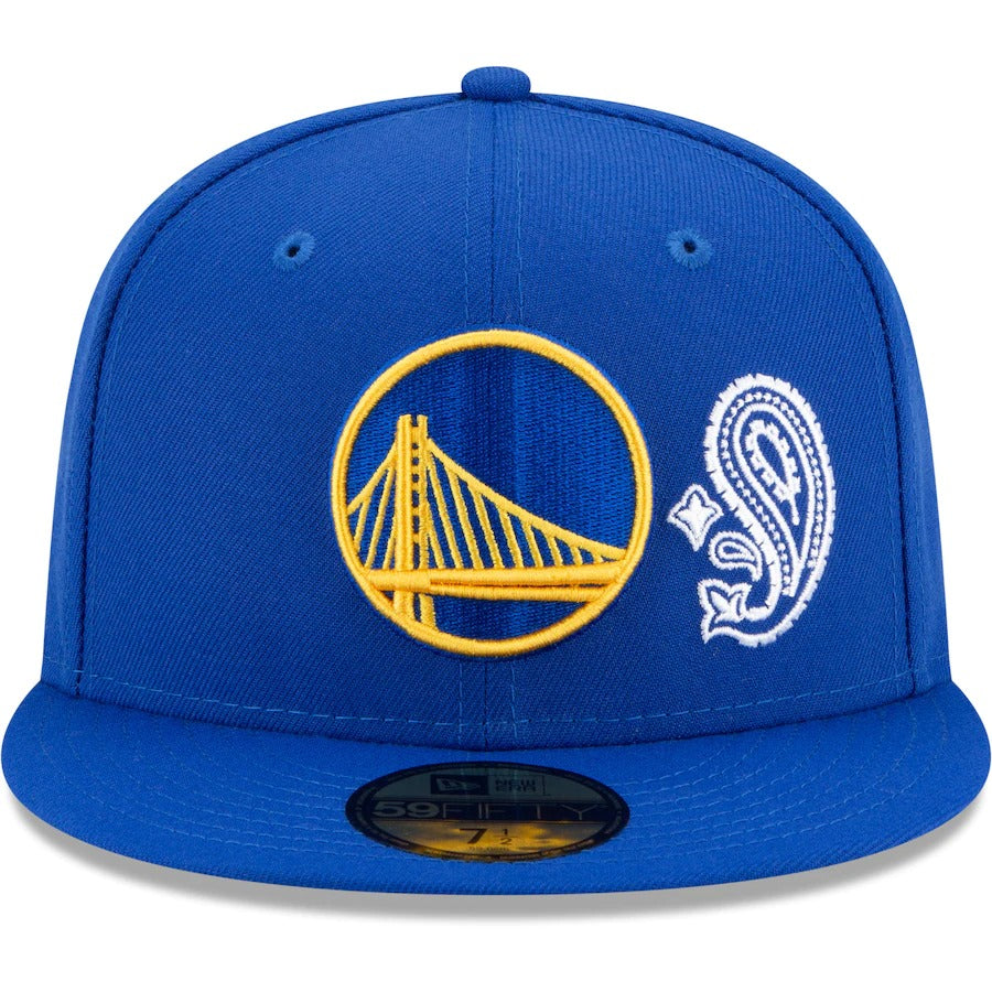 New Era Royal Golden State Warriors Patchwork Under 59FIFTY Fitted Hat