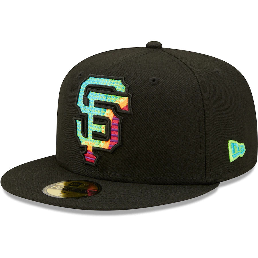 New Era Black San Francisco Giants Neon Fill 59FIFTY Fitted Hat