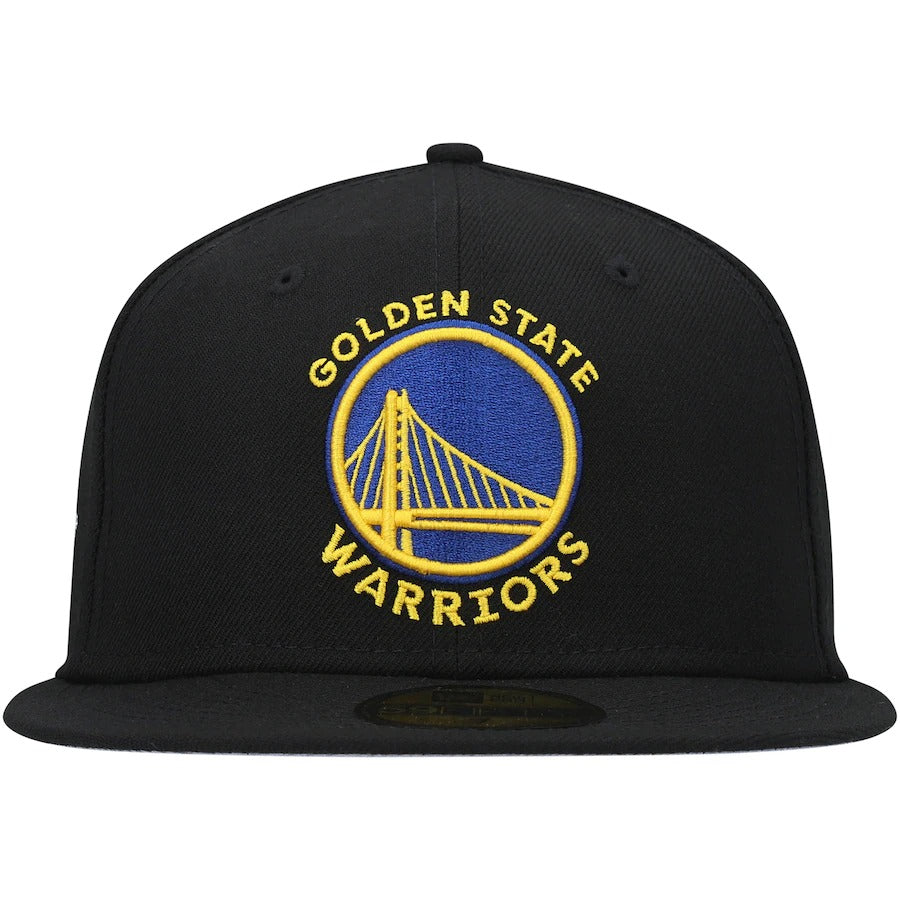 New Era Golden State Warriors Black 6x NBA Finals Champions Side Patch Collection 59FIFTY Fitted Hat