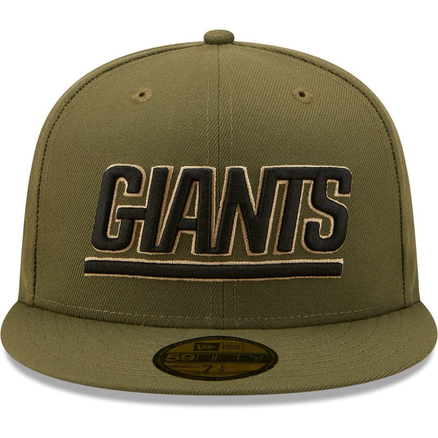 New Era New York Giants Olive 1986 Pro Bowl Historic Logo Camo Undervisor 59FIFTY Fitted Hat