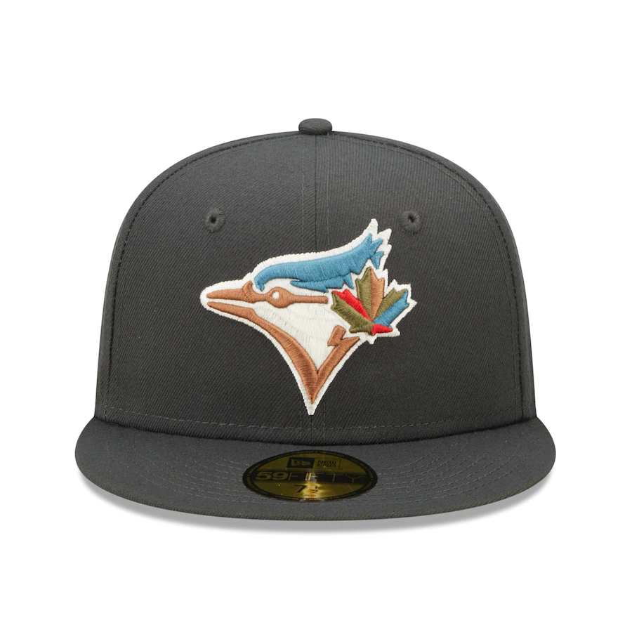 New Era Charcoal Toronto Blue Jays Color Pack Logo 59FIFTY Fitted Hat