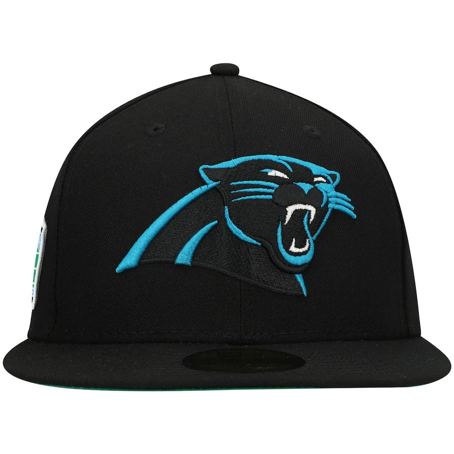 New Era Black Carolina Panthers Field Patch 59FIFTY Fitted Hat