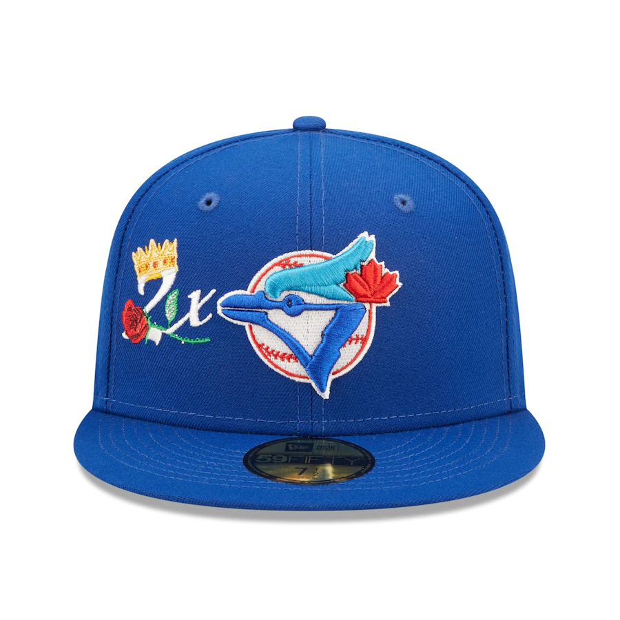 New Era Toronto Blue Jays Royal 2x World Series Champions Crown 59FIFTY Fitted Hat