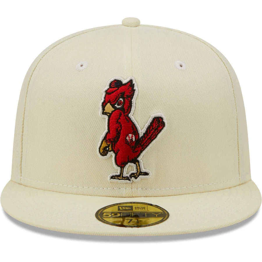 New Era St. Louis Cardinals Cream 125th Anniversary Chrome Alternate Undervisor 59FIFTY Fitted Hat