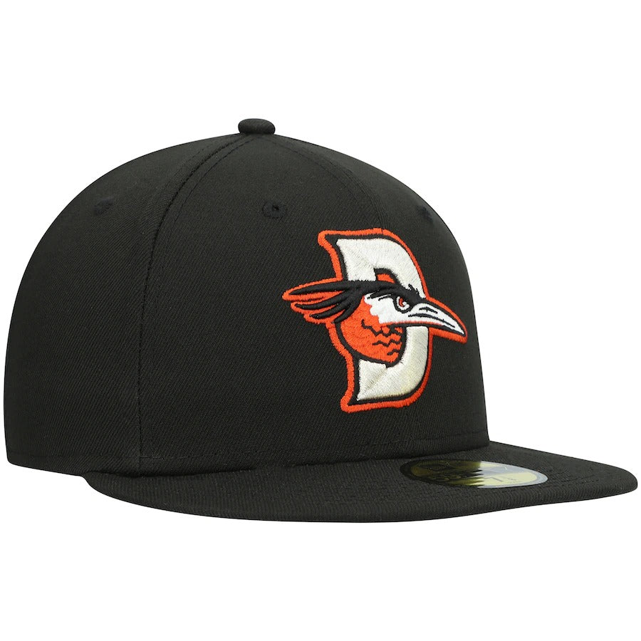 New Era Delmarva Shorebirds Black Authentic Collection Road 59FIFTY Fitted Hat