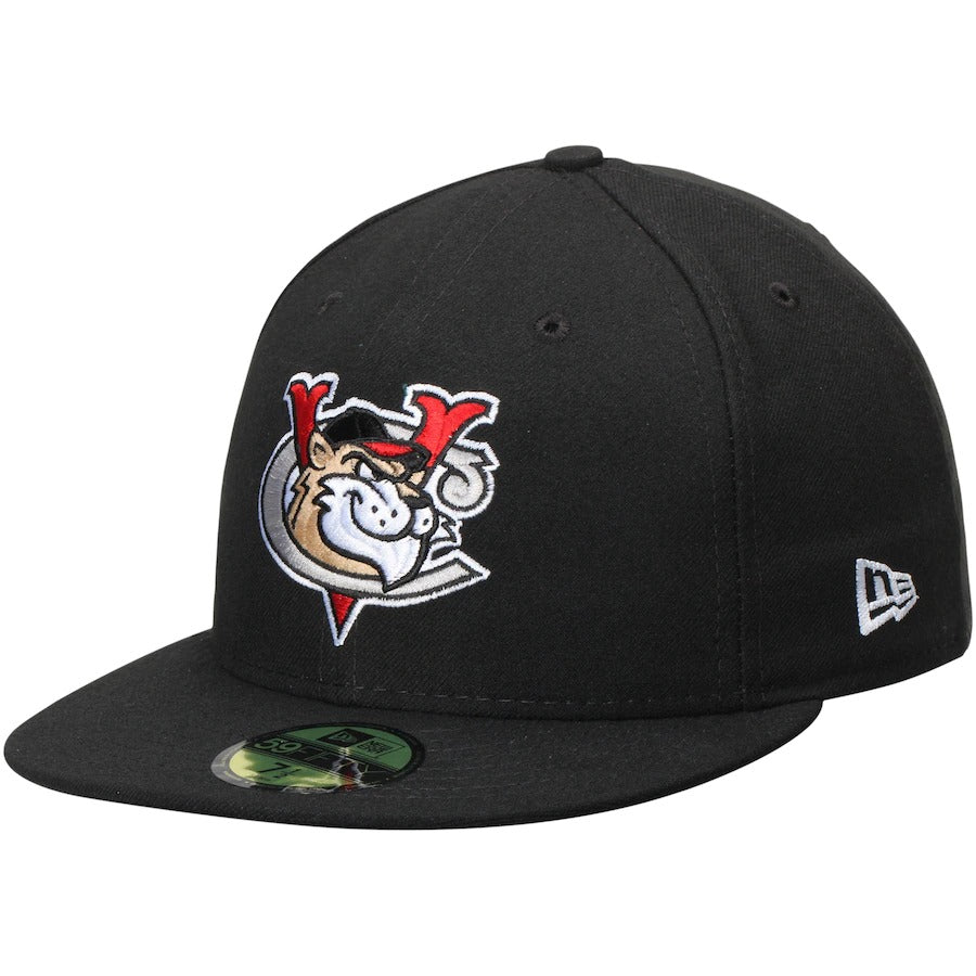 New Era Black Tri-City ValleyCats Authentic Road 59FIFTY Fitted Hat