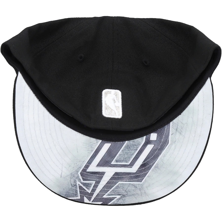 New Era San Antonio Spurs Black Team Wordmark 59FIFTY Fitted Hat