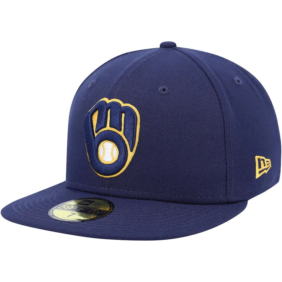 New Era Milwaukee Brewers Navy 9/11 Memorial Side Patch 59FIFTY Fitted Hat
