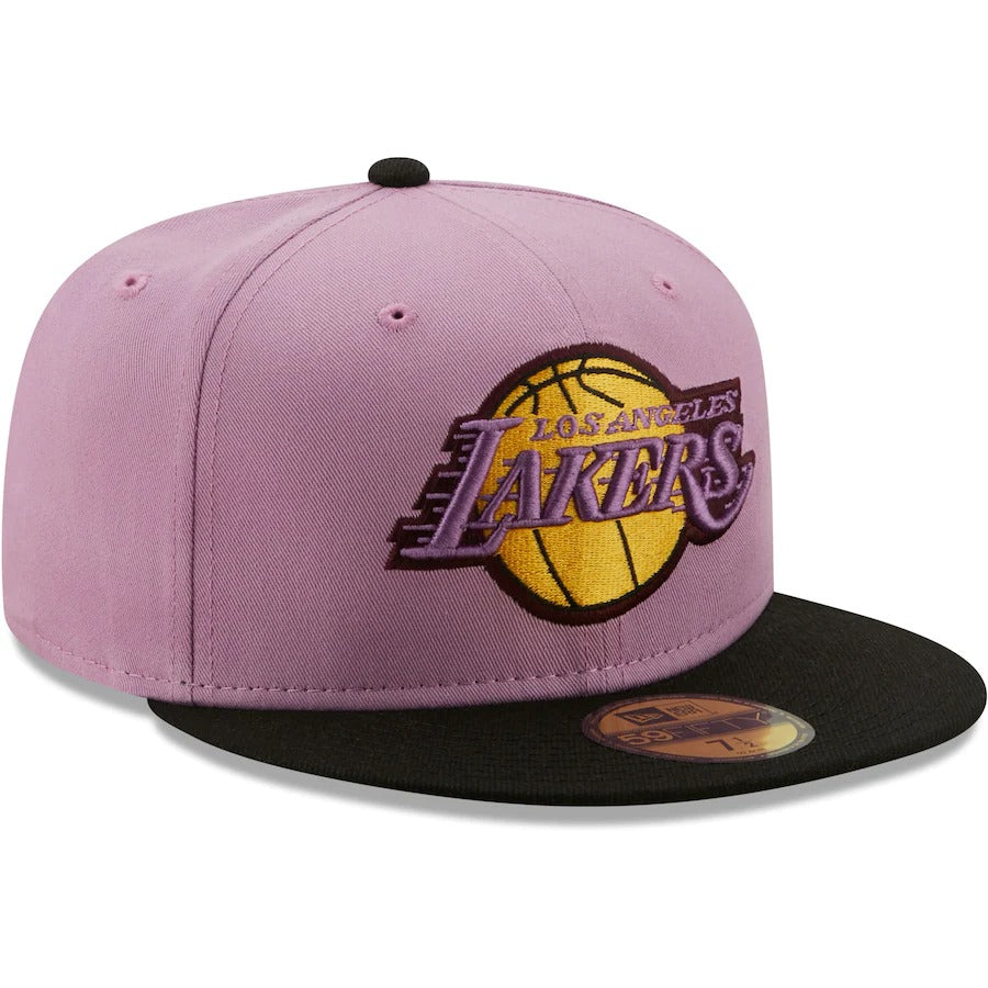 New Era Los Angeles Lakers Lavender/Black Color Pack 59FIFTY Fitted Hat