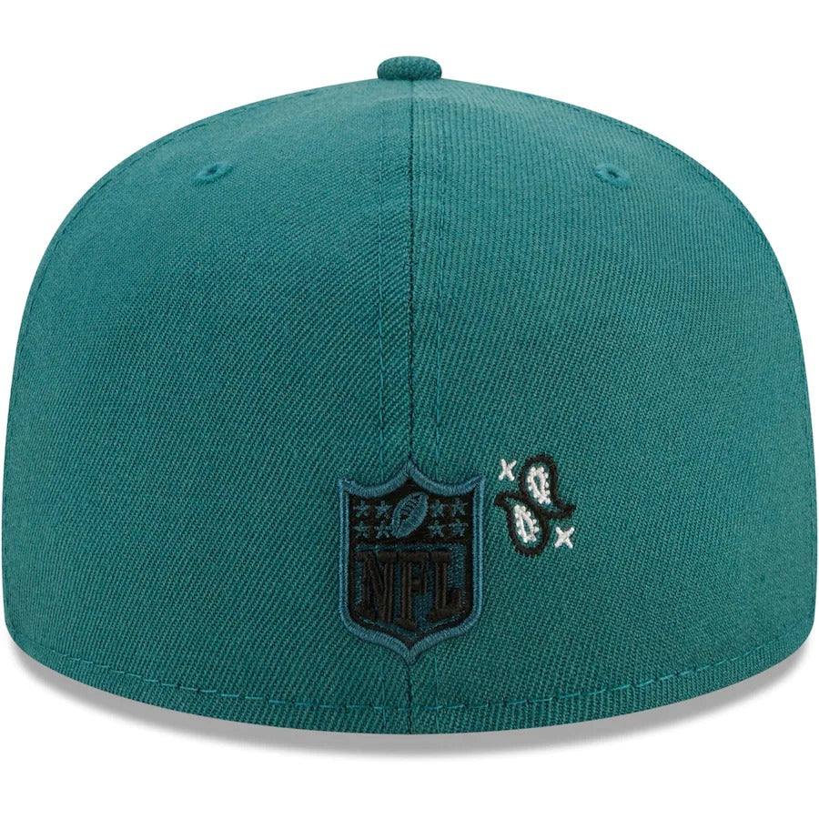 New Era Philadelphia Eagles Midnight Green Bandana 59FIFTY Fitted Hat
