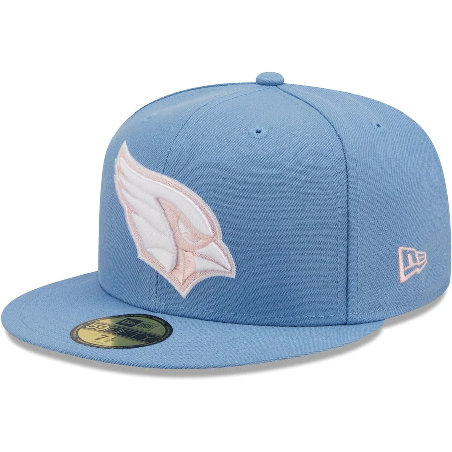 New Era Arizona Cardinals Light Blue 2000 Pro Bowl Pink Undervisor 59FIFTY Fitted Hat