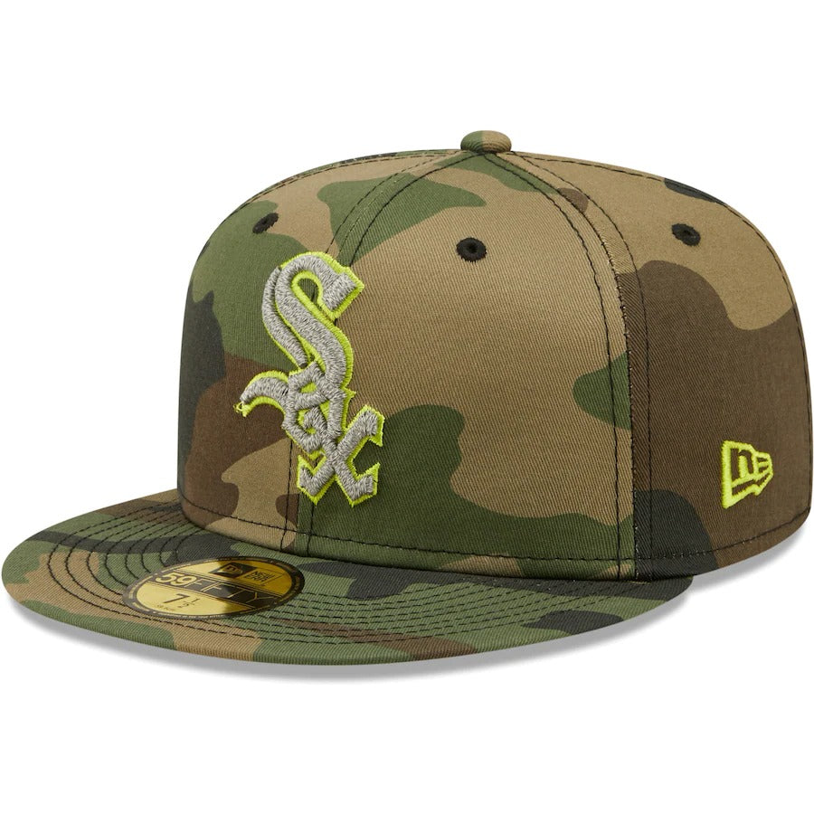 New Era Chicago White Sox Camo Cooperstown Collection 2005 World Series Woodland Reflective Undervisor 59FIFTY Fitted Hat
