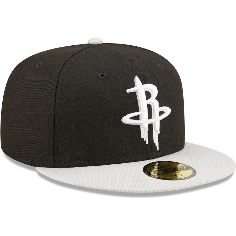 New Era Houston Rockets Black/Gray Two-Tone Color Pack 59FIFTY Fitted Hat