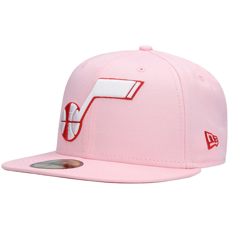 New Era Utah Jazz Pink Candy Cane 59FIFTY Fitted Hat