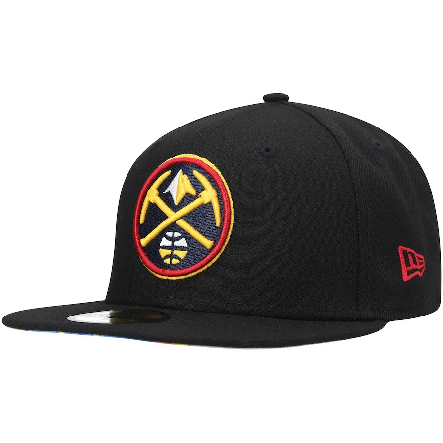 New Era Denver Nuggets Black Team Wordmark 59FIFTY Fitted Hat